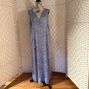 J Jill Border Print Maxi Tank Dress size Large NWT